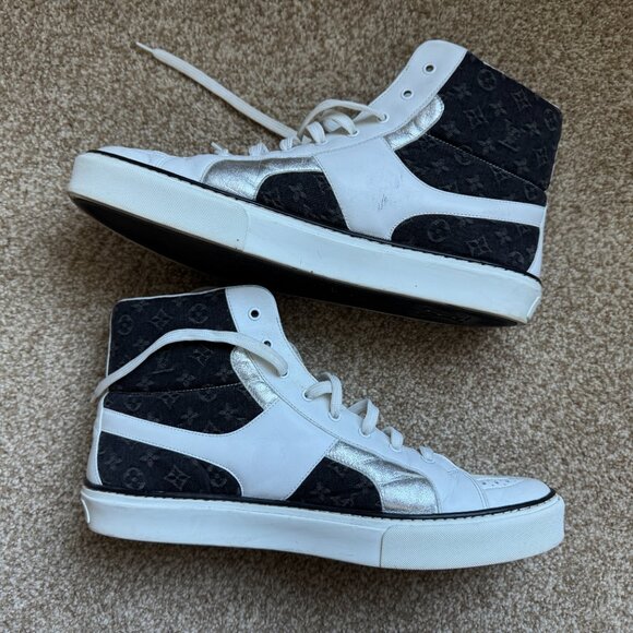 RARE Louis Vuitton Denim/Silver Skate Shoe Size 45 - Fits like US 12 - Picture 7 of 16